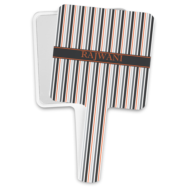 Custom Gray Stripes Hand Mirror (Personalized)