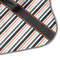 Gray Stripes Hooded Baby Towel- Detail Corner