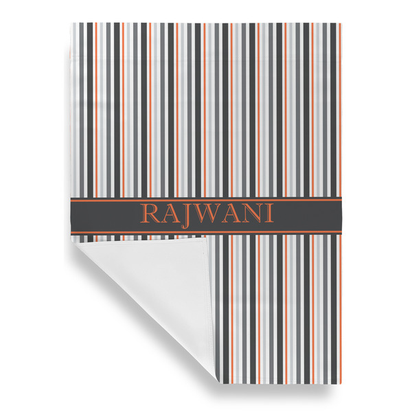 Gray Stripes House Flags - Single Sided - FRONT FOLDED
