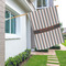 Gray Stripes House Flags - Single Sided - LIFESTYLE