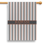 Gray Stripes 28" House Flag (Personalized)
