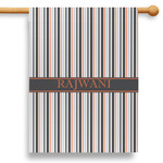 Gray Stripes 28" House Flag (Personalized)