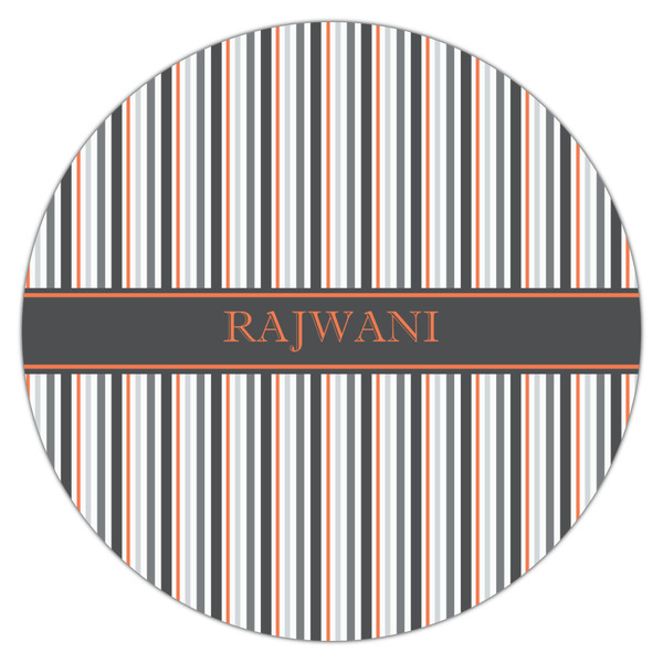 Gray Stripes Icing Circle - Large - Single