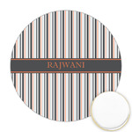 Gray Stripes Printed Cookie Topper - 2.5" (Personalized)