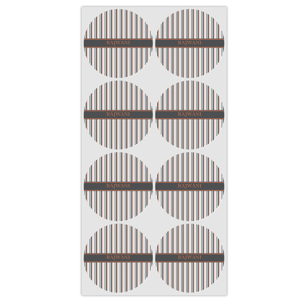 Gray Stripes Icing Circle - Medium - Set of 8