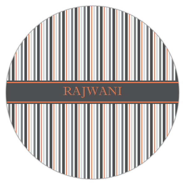 Gray Stripes Icing Circle - Medium - Single