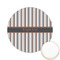 Gray Stripes Printed Cookie Topper - 2.15" (Personalized)