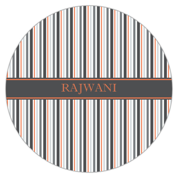 Gray Stripes Icing Circle - Small - Single