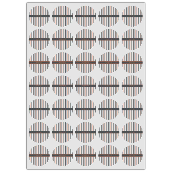 Gray Stripes Icing Circle - XSmall - Set of 35