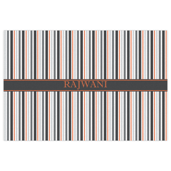 Gray Stripes Indoor / Outdoor Rug - 2'x3' - Front Flat