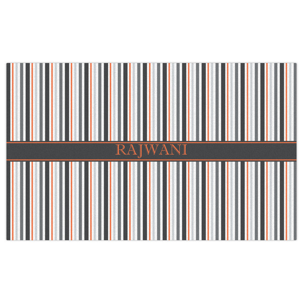 Gray Stripes Indoor / Outdoor Rug - 3'x5' - Front Flat