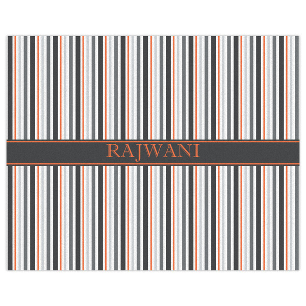 Gray Stripes Indoor / Outdoor Rug - 8'x10' - Front Flat