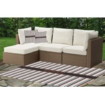 Gray Stripes Indoor / Outdoor Rug - Custom Size w/ Name or Text