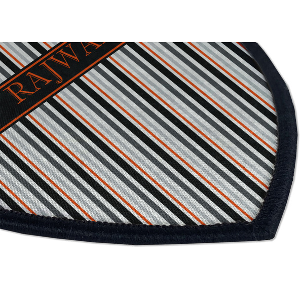 Gray Stripes Iron on Shield 3 Detail