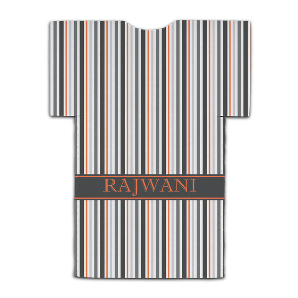 Gray Stripes Jersey Bottle Cooler - BACK (flat)