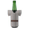 Gray Stripes Jersey Bottle Cooler - FRONT (on bottle)