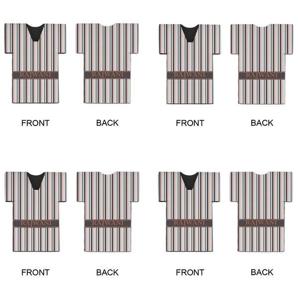 Gray Stripes Jersey Bottle Cooler - Set of 4 - APPROVAL