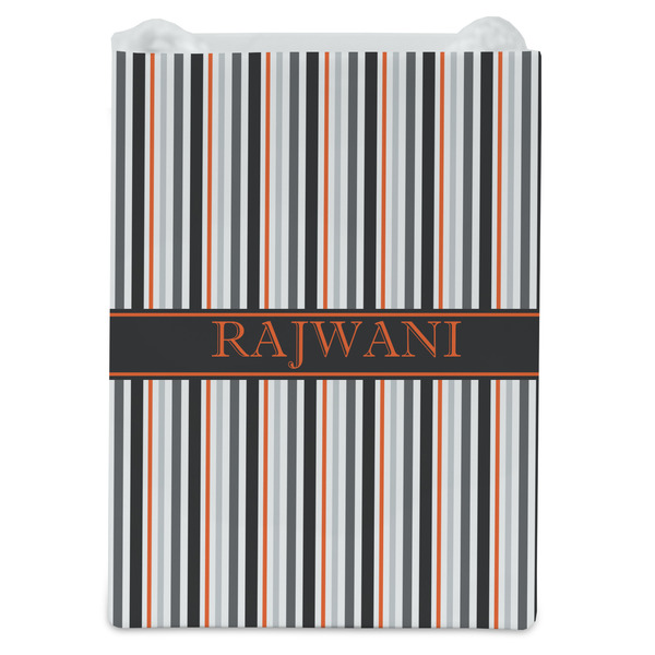 Gray Stripes Jewelry Gift Bag - Gloss - Front