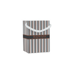 Gray Stripes Jewelry Gift Bags - Matte (Personalized)