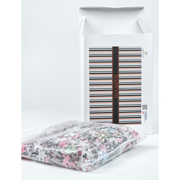 Gray Stripes Jigsaw Puzzle 1014 Piece - Box