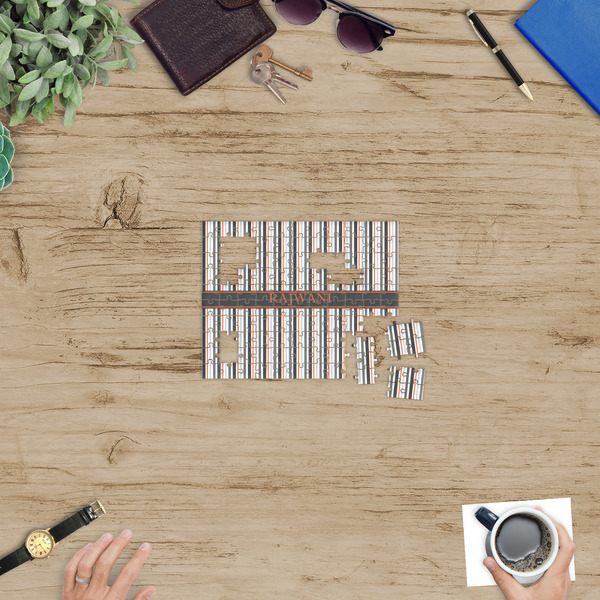 Gray Stripes Jigsaw Puzzle 110 Piece - In Context