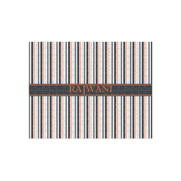 Custom Gray Stripes 252 pc Jigsaw Puzzle (Personalized)