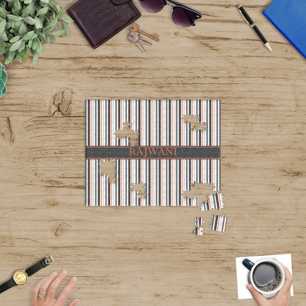 Gray Stripes Jigsaw Puzzle 252 Piece - In Context