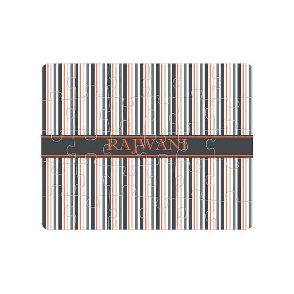Custom Gray Stripes Jigsaw Puzzles (Personalized)