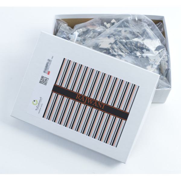 Gray Stripes Jigsaw Puzzle 500 Piece - Box