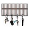 Gray Stripes Key Hanger w/ 4 Hooks & Keys