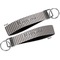 Gray Stripes Key-chain - Metal and Nylon - Front and Back