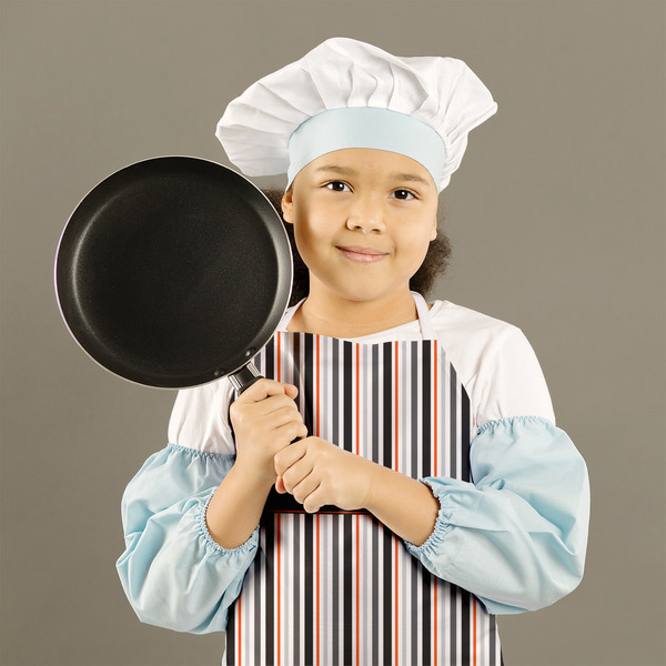 Gray Stripes Kid's Aprons - Medium - Lifestyle