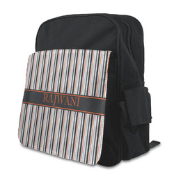 Gray Stripes Preschool Backpack (Personalized)