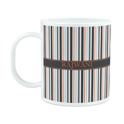 Gray Stripes Plastic Kids Mug (Personalized)