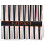 Gray Stripes Kitchen Towel - Poly Cotton w/ Name or Text