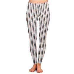 Gray Stripes Ladies Leggings - Extra Small