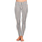 Gray Stripes Ladies Leggings - Front