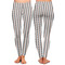 Gray Stripes Ladies Leggings - Front and Back