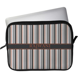 Gray Stripes Laptop Sleeve / Case - 13" (Personalized)