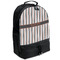 Gray Stripes Large Backpack - Black - Angled View
