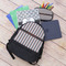 Gray Stripes Large Backpack - Black - With Stuff