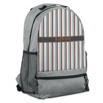 Gray Stripes Backpack - Grey (Personalized)