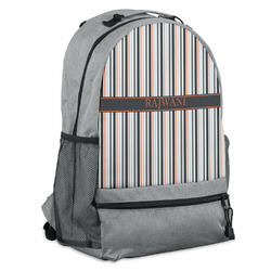 Gray Stripes Backpack - Grey (Personalized)