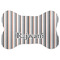 Gray Stripes Bone Shaped Dog Food Mat (Personalized)