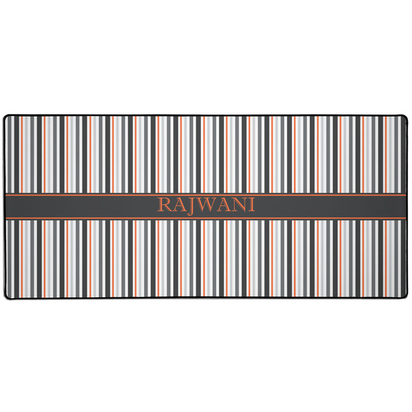 Custom Gray Stripes Gaming Mouse Pad (Personalized)