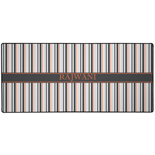 Custom Gray Stripes Gaming Mouse Pad (Personalized)