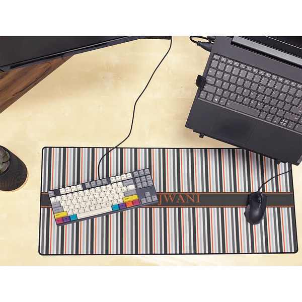 Gray Stripes Large Gaming Mats - LIFESTYLE