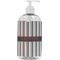 Gray Stripes Plastic Soap / Lotion Dispenser (16 oz - Large - White) (Personalized)