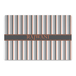 Gray Stripes Large Rectangle Car Magnet (Personalized)