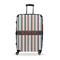 Gray Stripes Suitcase - 28" Large - Checked w/ Name or Text